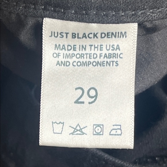 🖤 Just Black Denim Fringe Ankle Skinny Jeans – Black – Size 29 – Made in USA - Picture 6 of 12